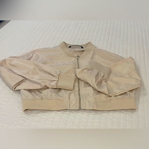 Zara silk cropped jacket